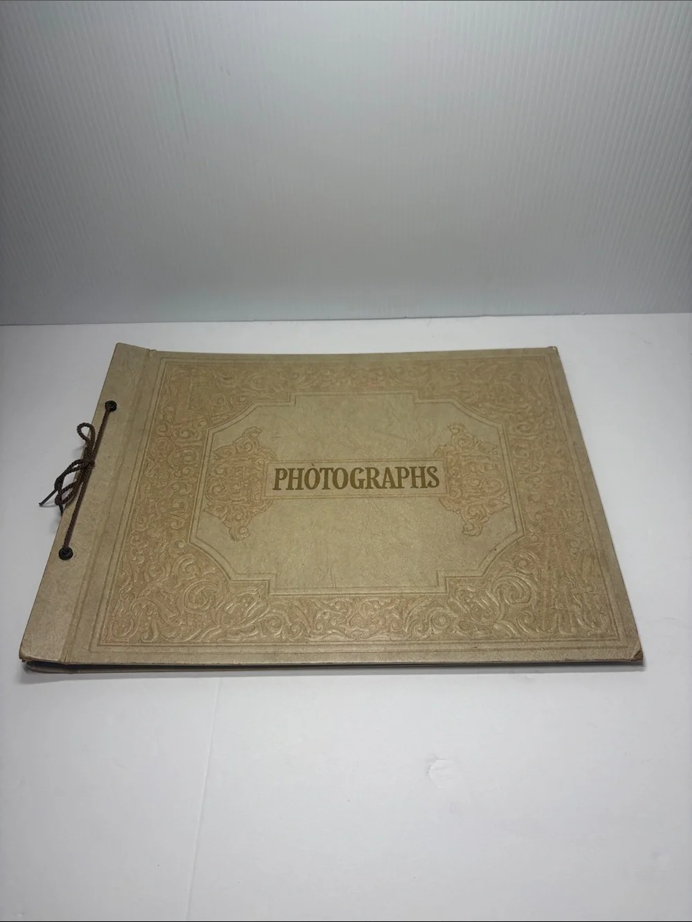 Vintage Photograph Scrapbook Album - Beige & Black